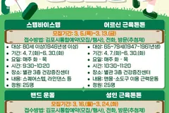 김포시, 2분기 무료 운동프로그램 참여자 100명 모집