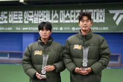 김포시청 테니스팀, 양구 마스터즈 복식 준우승·단식 3위
