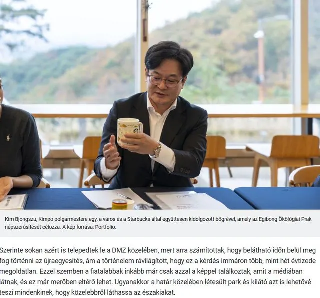 헝가리 발린트 버러 포트폴리오에 보도된 김병수 시장 인터뷰