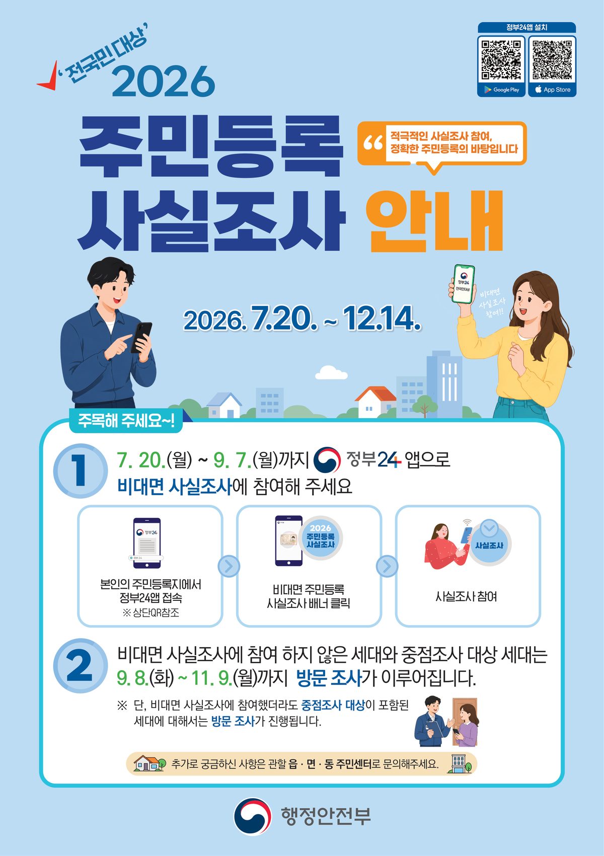 주민등록 사실조사 포스터