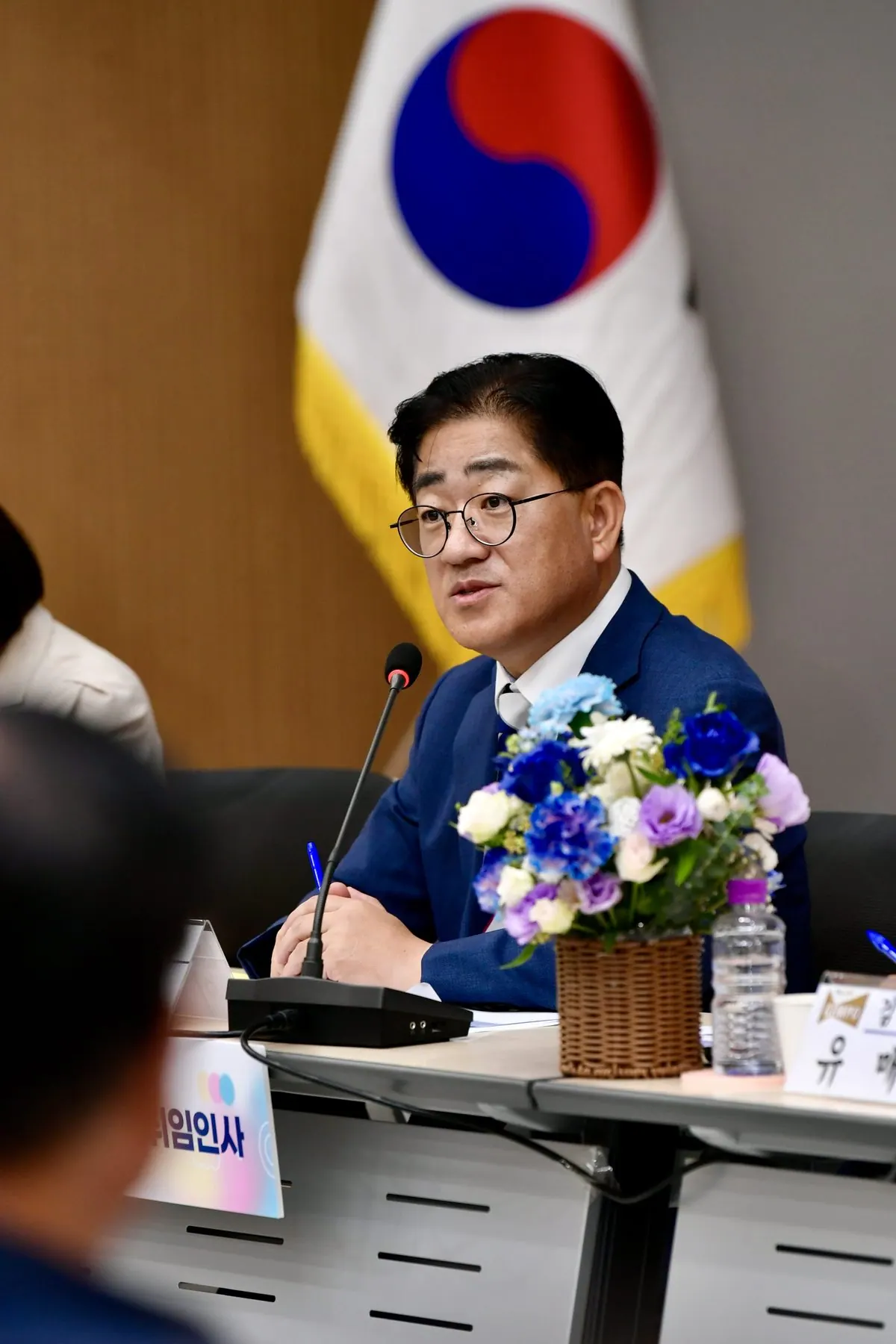 이기형 김포시장이 14개 읍면동별 취임인사를 통해 민선9기의 시정 운영 방침을 설명하고, 시민과의 대화를 하고 있다.