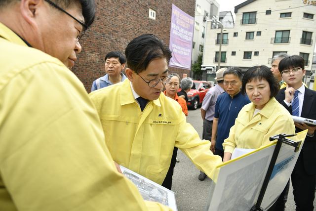 김포 사우동·고촌 침수취약지 현장점검…이기형 시장 14일 실시 사진 1