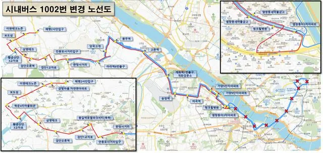 김포 버스 1002번, 인천 지하철 환승 연결 사진 1